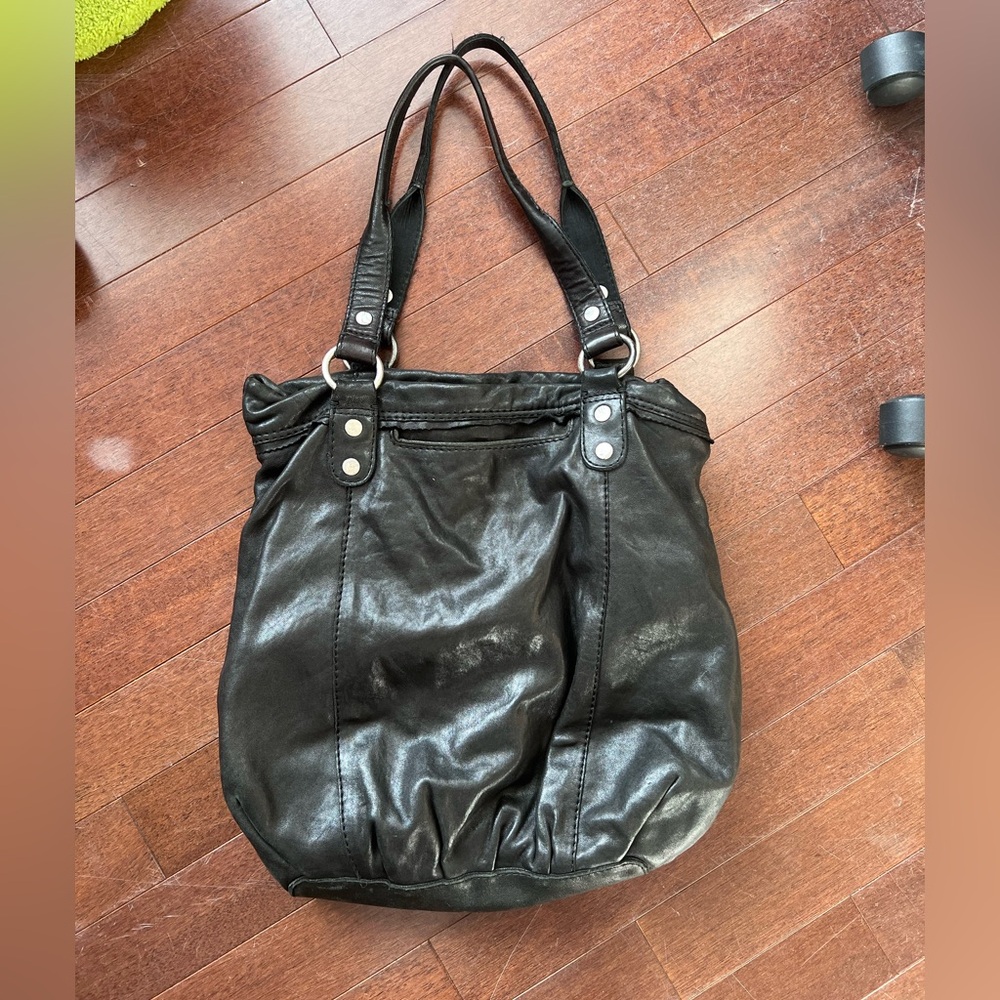 Lucky Brand Black Leather Tote Bag